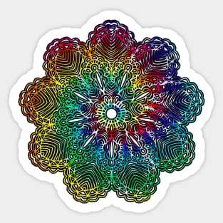 Mandala Tie Dye Colorful Tee Sticker